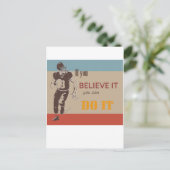 American football briefkaart (Staand voorkant)
