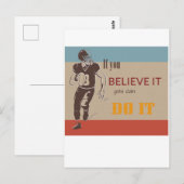 American football briefkaart (Voorkant / Achterkant)