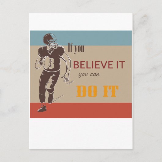 American football briefkaart (Voorkant)