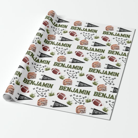 American Football Cadeaupapier (Uitgerold)