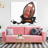 American football canvas afdruk (Insitu (Woonkamer))