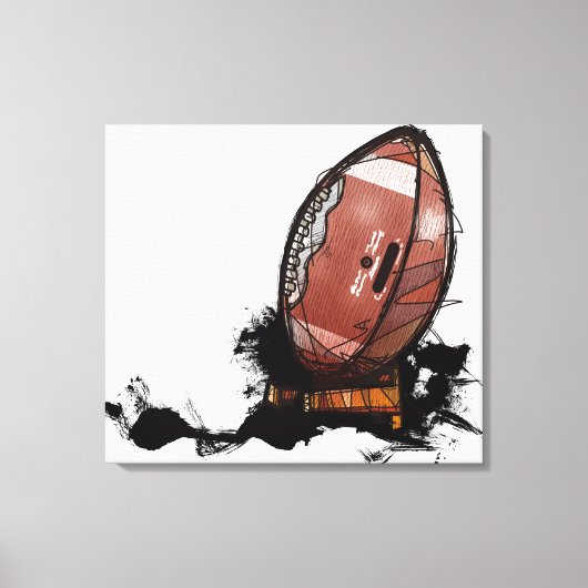 American football canvas afdruk (Voorkant)