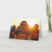 American Football Coach Naam Foto Bedankkaart (Achterkant)