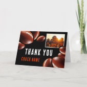 American Football Coach Naam Foto Bedankkaart (Voorkant)