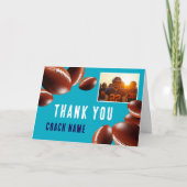 American Football Coach Name Photo Bedankkaart (Voorkant)