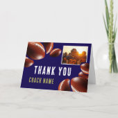 American Football Coach Name Photo Bedankkaart (Voorkant)