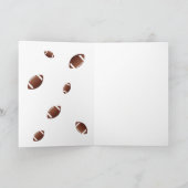 American Football Coach Team Player Bedankkaart (Binnen)