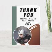 American Football Coach Team Player Bedankkaart (Voorkant)
