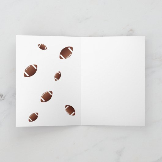 American Football Coach Team Player Bedankkaart (Binnen)