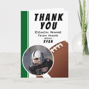 American Football Coach Team Speler Bedankkaart
