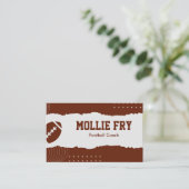 American Football Coach Visitekaartje (Staand voorkant)