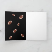 American Football Coach Voetbal Bal Foto Bedankkaart (Binnen)