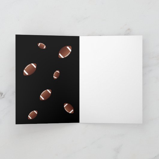 American Football Coach Voetbal Bal Foto Bedankkaart (Binnen)