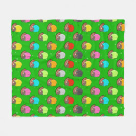 American Football - Colorful Helmet & Ball Pattern Fleece Deken