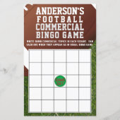 American Football Commercial Bingo Spel (Voorkant)