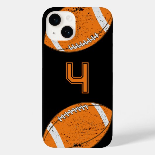 American Football Custom Jersey Number Black Case-Mate iPhone Case (Achterkant)