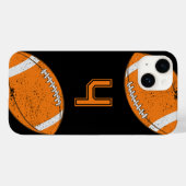 American Football Custom Jersey Number Black Case-Mate iPhone Case (Achterkant (horizontaal))
