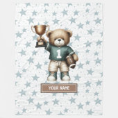 American Football Dekbed voor Kinderen Verjaardags Fleece Deken (Voorkant)