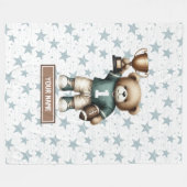 American Football Dekbed voor Kinderen Verjaardags Fleece Deken (Voorkant (Horizontaal))