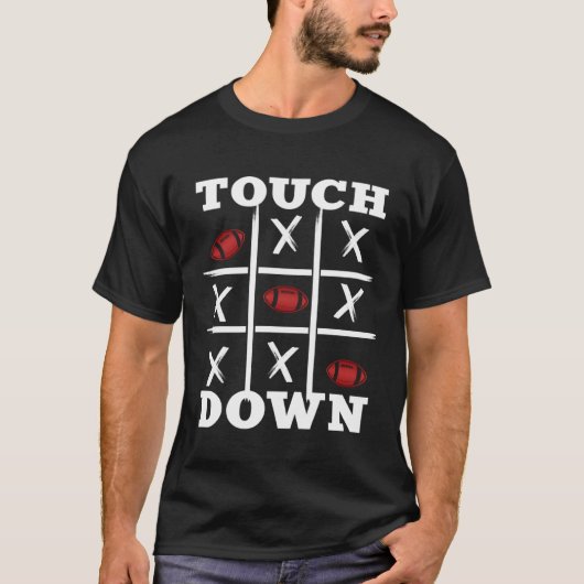 American Football Design tictactoe touchdown T-shirt (Voorkant)