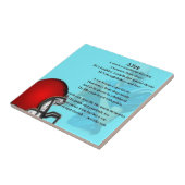 American Football Design Tile - Son gedicht Tegeltje (Zijkant)