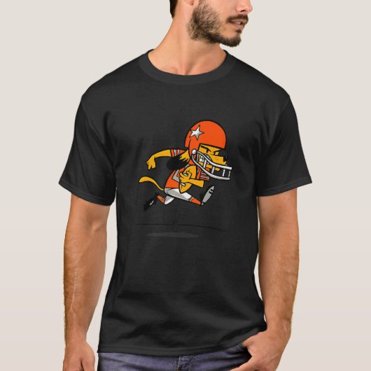 American Football Dog with Helmet Running T-shirt (Voorkant)
