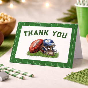 American Football Eerste Jaar Down 1e Verjaardag Bedankkaart