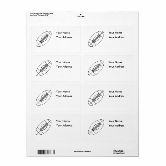 American Football Etiket (Full Sheet)