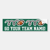 American Football fan aangepaste teamnaam Bumpersticker (Voorkant)