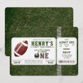 American Football First Year Down 1st Birthday Kaart (Voorkant / Achterkant)