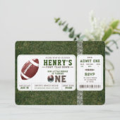 American Football First Year Down 1st Birthday Kaart (Staand voorkant)