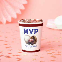 American Football First Year Down 1st Birthday Papieren Bekers