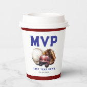 American Football First Year Down 1st Birthday Papieren Bekers (Achterkant)