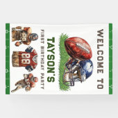 American Football First Year Down 1st Birthday Spandoek (Horizontaal)