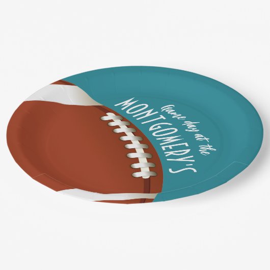 American Football Game Dag Aqua Papieren Bordje (Gekanteld)