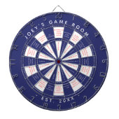 American Football Game Room met vaste datum Dartbord (Voorkant)