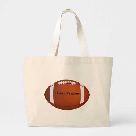 American football grote tote bag (Voorkant)