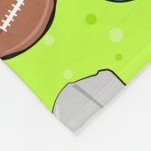 American Football - Helmet & Ball Seamless Pattern Fleece Deken (Hoek)