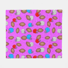 American Football - Helmet & Ball Seamless Pattern Fleece Deken