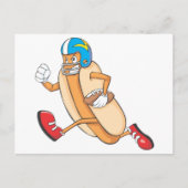 American Football Hotdog Running Briefkaart (Voorkant)