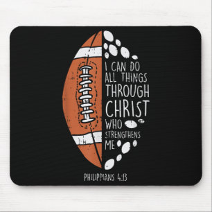 American Football Ik Kan Dingen Bijbel God Jezus Muismat
