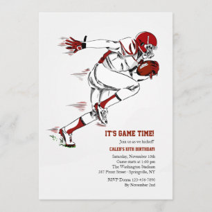 American Football Invitation Kaart