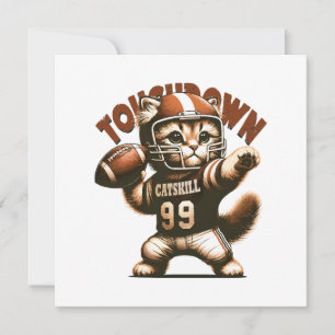 American Football Kat - Touchdown Purrfectie Kaart