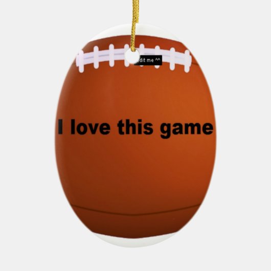 American football keramisch ornament (Voorkant)
