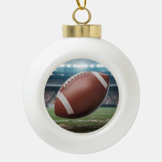 American Football Keramische Bal Ornament (Voorkant)