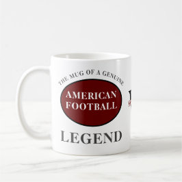 American Football Legend Monogram Jouw naam toevoe Koffiemok
