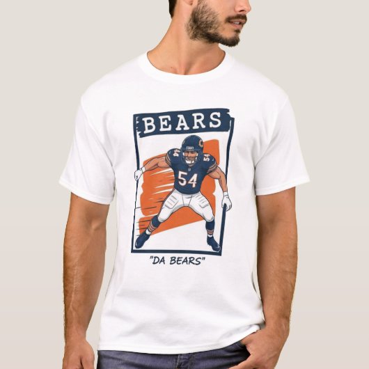 American Football Linebacker Action Pose T-shirt (Voorkant)