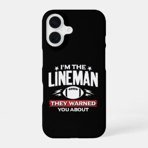 American Football Lineman Waar Ze Je Voor Warnen iPhone 16 Hoesje