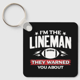 American Football Lineman Waar Ze Je Voor Warnen Sleutelhanger