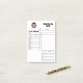 American Football Lineup Kaarten Post-it® Notes (Op bureau)